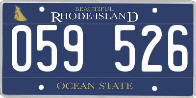 RI license plate 059526
