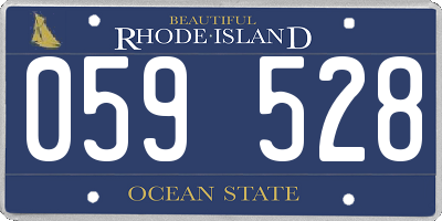 RI license plate 059528
