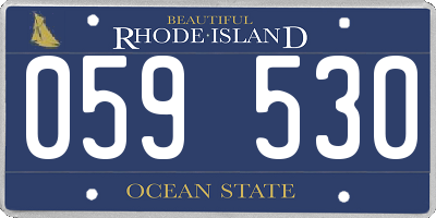 RI license plate 059530