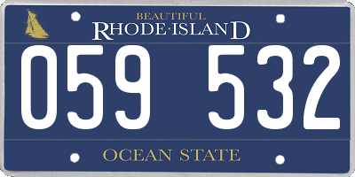 RI license plate 059532