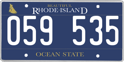 RI license plate 059535