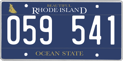 RI license plate 059541