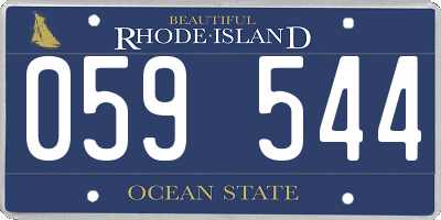 RI license plate 059544