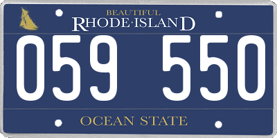 RI license plate 059550