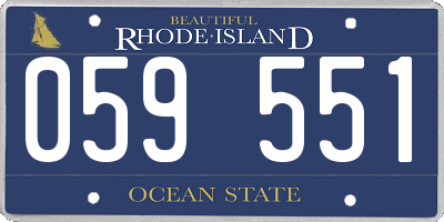RI license plate 059551