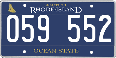 RI license plate 059552