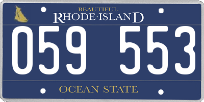 RI license plate 059553