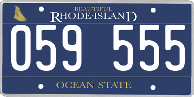 RI license plate 059555