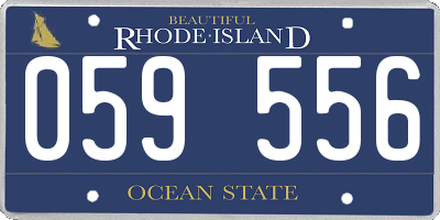 RI license plate 059556