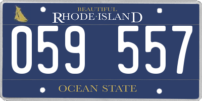 RI license plate 059557