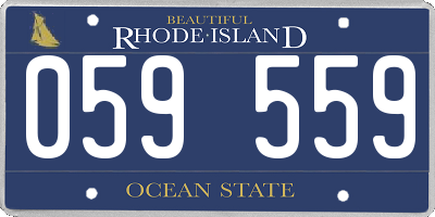 RI license plate 059559