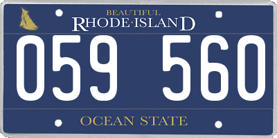 RI license plate 059560