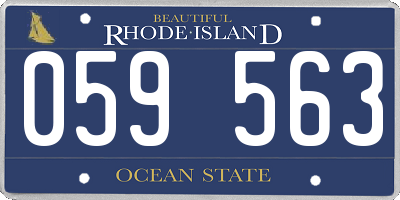 RI license plate 059563