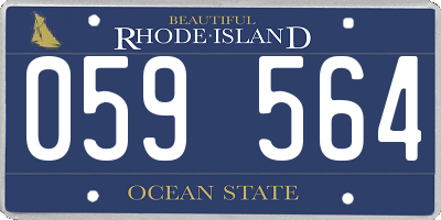 RI license plate 059564