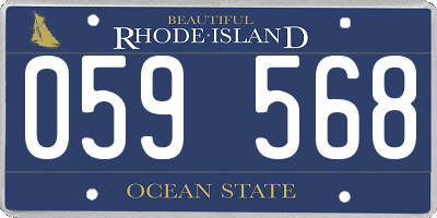 RI license plate 059568