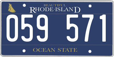 RI license plate 059571