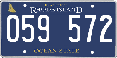 RI license plate 059572