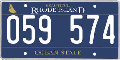 RI license plate 059574
