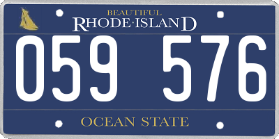 RI license plate 059576