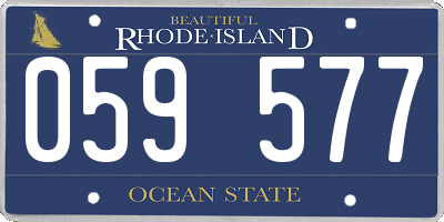 RI license plate 059577