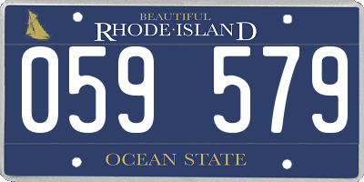 RI license plate 059579