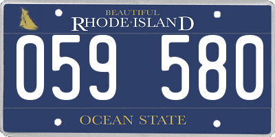 RI license plate 059580