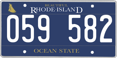 RI license plate 059582