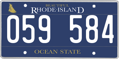 RI license plate 059584