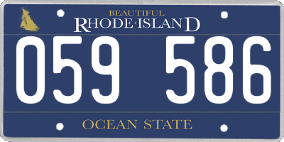RI license plate 059586