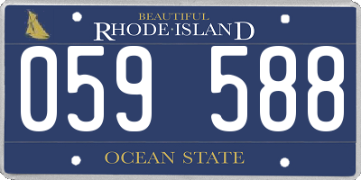 RI license plate 059588