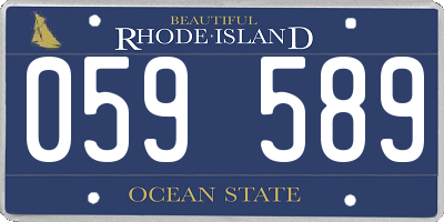 RI license plate 059589