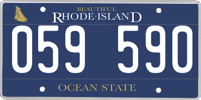 RI license plate 059590