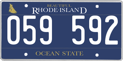RI license plate 059592