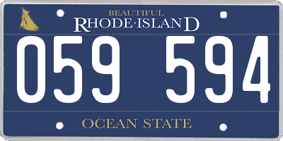 RI license plate 059594
