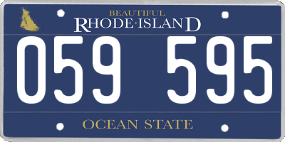 RI license plate 059595