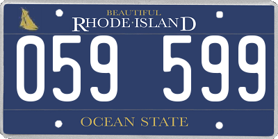 RI license plate 059599