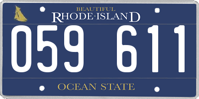 RI license plate 059611