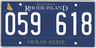 RI license plate 059618