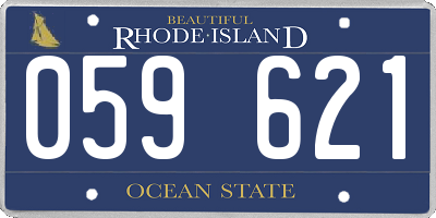 RI license plate 059621