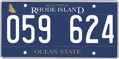 RI license plate 059624