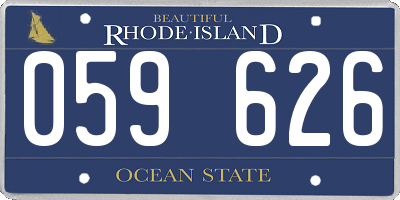RI license plate 059626