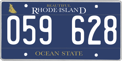 RI license plate 059628