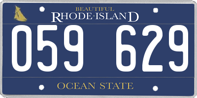 RI license plate 059629