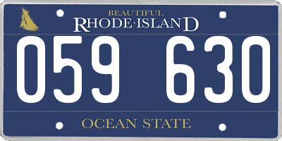 RI license plate 059630