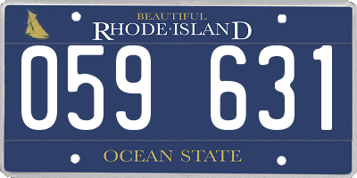 RI license plate 059631
