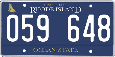 RI license plate 059648