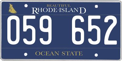 RI license plate 059652