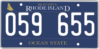RI license plate 059655