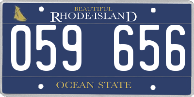 RI license plate 059656