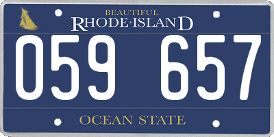 RI license plate 059657
